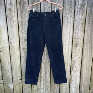 Lauren Jeans Co./  VTG Women’s Navy Blue Corduroy Straight Leg Mom Pants / Sz 12